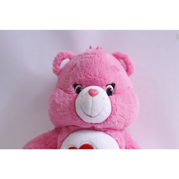Care Bears, Love-a-Lot Bear, Plush, 2014, Two Hearts Symbol, Pink Fur, 13" - Picture 2 of 3